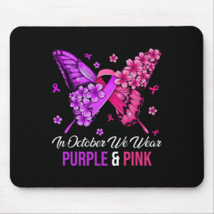 Breast Cancer And Domestic Violence Awareness Butt Mouse Pad