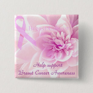 Breast Cancer Awareness_ 15 Cm Square Badge
