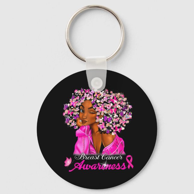 Breast Cancer Awareness African American Women Mel Key Ring (Front)