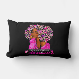 Breast Cancer Awareness African American Women Mel Lumbar Cushion