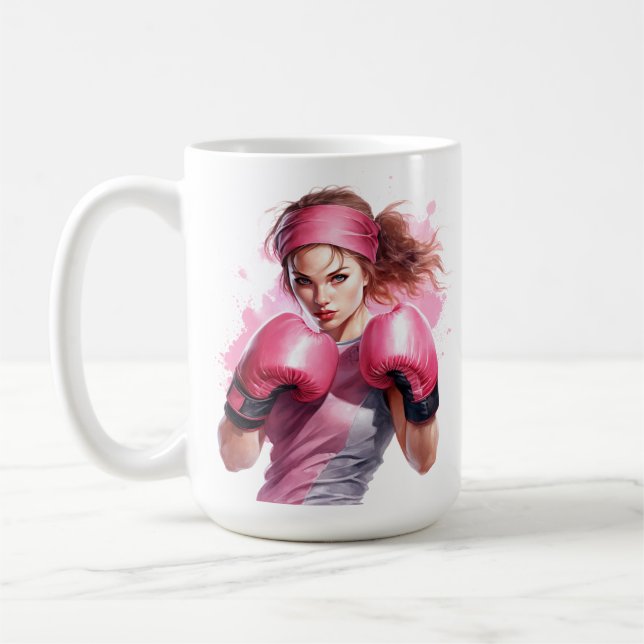 BREAST CANCER AWARENESS AND SUPPORT COFFEE MUG (Left)