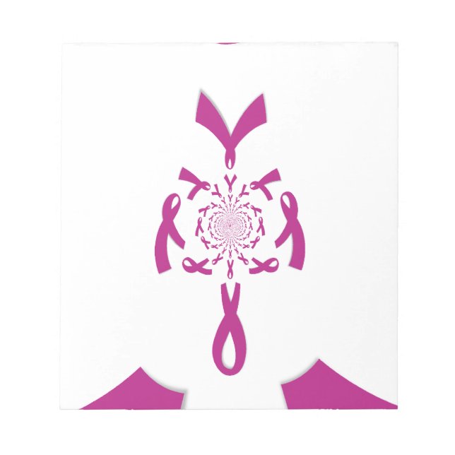 Breast Cancer Awareness Art Print Notepad (Front)