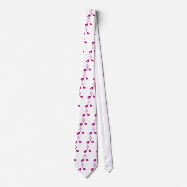 Breast Cancer Awareness Art Print Tie (Front)