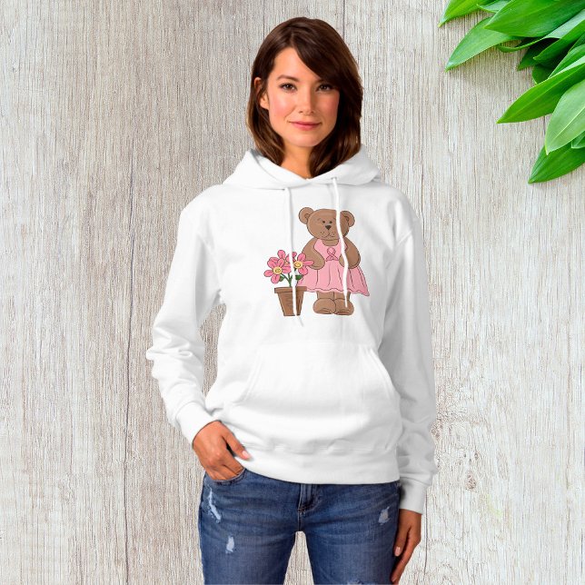 Breast Cancer Awareness Bear in Pink Dress  Hoodie (Creator Uploaded)