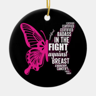 Breast cancer awareness best ceramic tree decoration