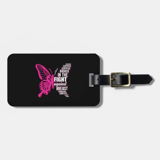 Breast cancer awareness best luggage tag (Front Horizontal)