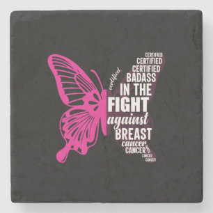 Breast cancer awareness best stone coaster