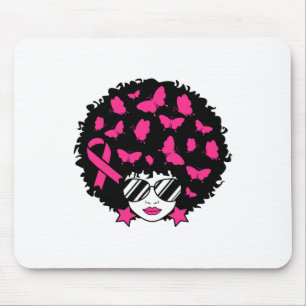 Breast Cancer Awareness Black Women Survivor Pink Mouse Pad