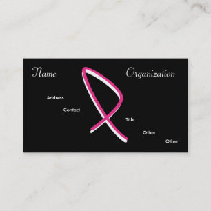 Breast Cancer Awareness Business Card