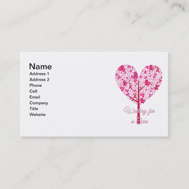 Breast Cancer Awareness Business Card (Front)