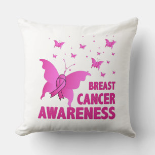 Breast Cancer Awareness Butterflies – Pink Ribbon Cushion