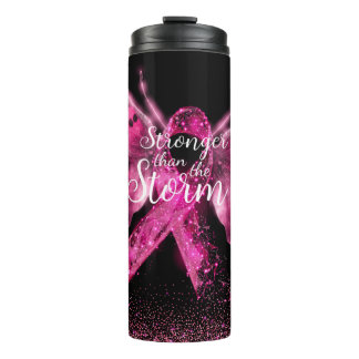 Breast Cancer Awareness Butterfly Quote Thermal Tumbler