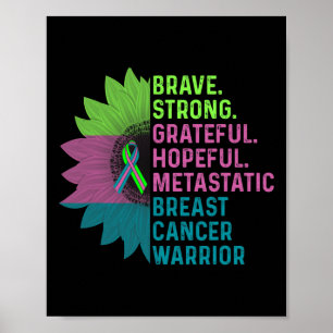 Breast Cancer Awareness Care Warrior  Poster