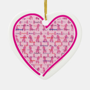 Breast Cancer Awareness Ceramic Tree Decoration