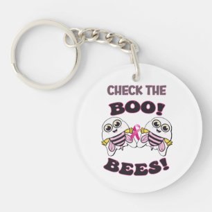 Breast Cancer Awareness Check The Boo-Bees Key Ring