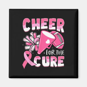 Breast Cancer Awareness Cheer For The Cure Footbyl Magnet