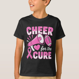 Breast Cancer Awareness Cheer For The Cure Footbyl T-Shirt