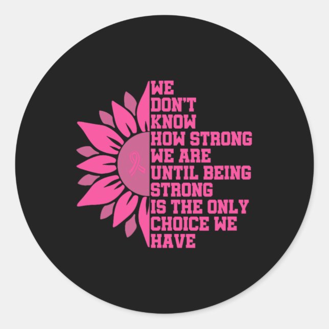 Breast Cancer Awareness  Classic Round Sticker (Front)