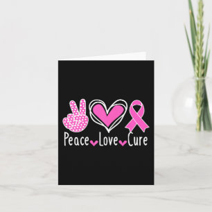 Breast Cancer Awareness Costume Pink Peace Love Cu Card