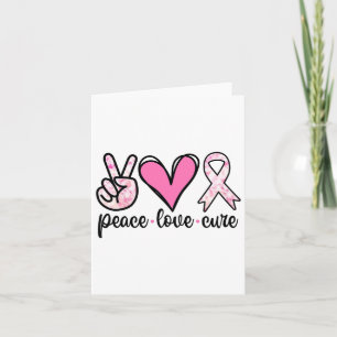 Breast Cancer Awareness Costume Pink Peace Love Cu Card