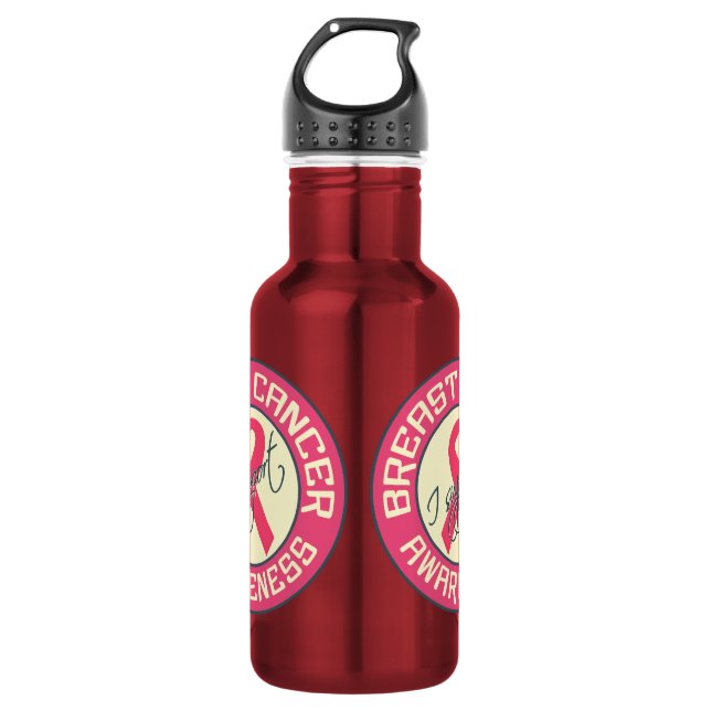 Breast Cancer Awareness custom 532 Ml Water Bottle (Front)