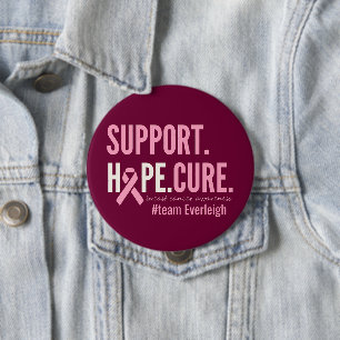 breast cancer awareness Custom Personalised Button