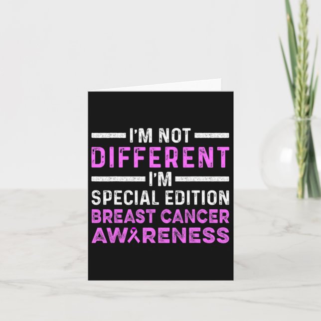 Breast Cancer Awareness Different Survivor Warrior Card (Front)