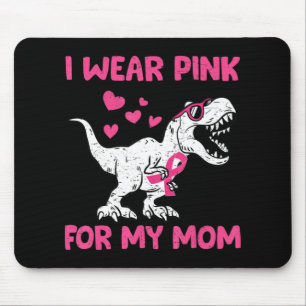 Breast Cancer Awareness Dinosaur Kids I Wear Pink Mouse Pad