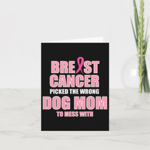 Breast Cancer Awareness Dog Mum For Men Women  Card