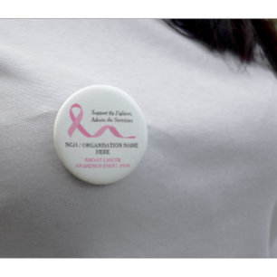 Breast Cancer Awareness Event Promotional  6 Cm Round Badge