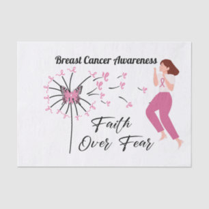 Breast Cancer Awareness Faith Over Fear Tissue Paper