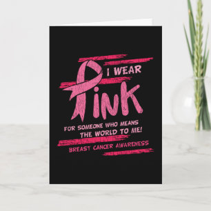 Breast Cancer Awareness Family Friends Support Card
