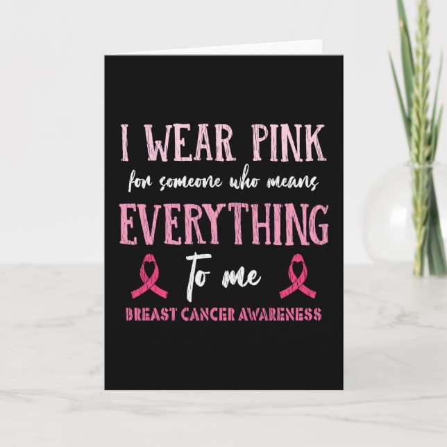 Breast Cancer Awareness Family Friends Support Card (Front)