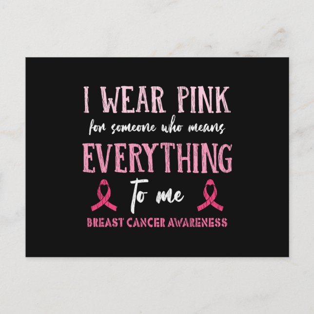 Breast Cancer Awareness Family Friends Support Postcard (Front)