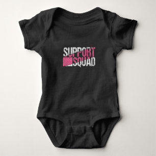 Breast Cancer Awareness Family Support Squad Team Baby Bodysuit
