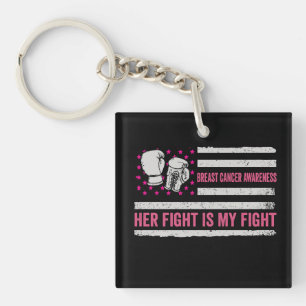 breast cancer awareness fight key ring