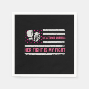 breast cancer awareness fight napkin