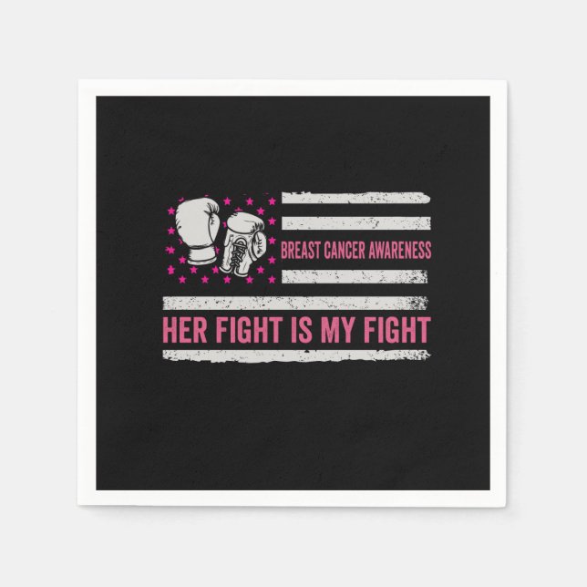 breast cancer awareness fight napkin (Front)