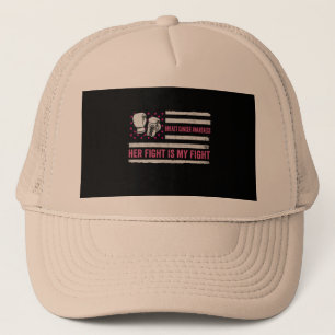 breast cancer awareness fight trucker hat