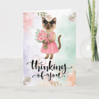 Breast Cancer Awareness for cat lovers pink ribbon