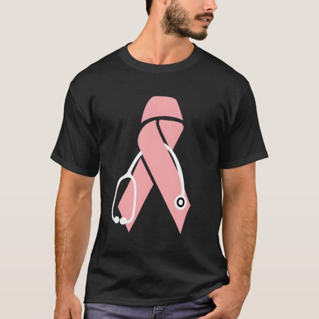 Breast Cancer Awareness For Doctor Nurse Practitio T-Shirt (Front)