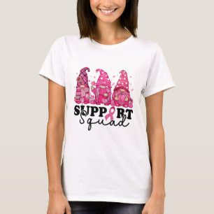 Breast Cancer Awareness For Women Gnomes Support S T-Shirt