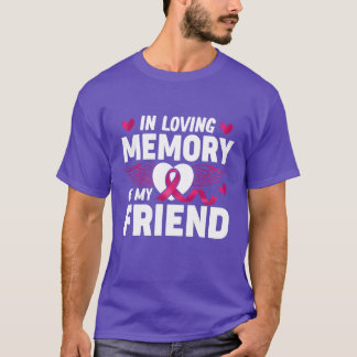 Breast Cancer Awareness Friend Missing Pink Ribbon T-Shirt