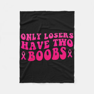 Breast Cancer Awareness Funny Mastectomy  Fleece Blanket
