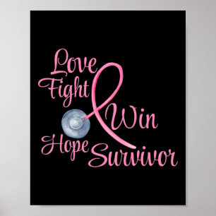 Breast Cancer Awareness Gifts For Women Friends Mo Poster