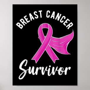 Breast Cancer Awareness Gifts Women Survivor Pink Poster