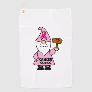 Breast Cancer Awareness Gnome Golf Towel