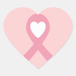 Breast Cancer Awareness  Heart Sticker