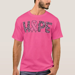 Breast Cancer Awareness Hope Pink Ribbon Leopard W T-Shirt