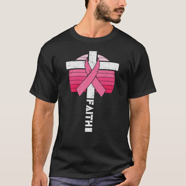 Breast Cancer Awareness Hope Strength Christian T-Shirt (Front)